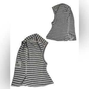 SAMPLE - HutteliHut - Cotton Balaclava - Camel/Navy stripes